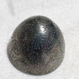 *** MOST AMAZING ITEM***  Antique Sterling Silver Men's Dome Ring Sizer RARE